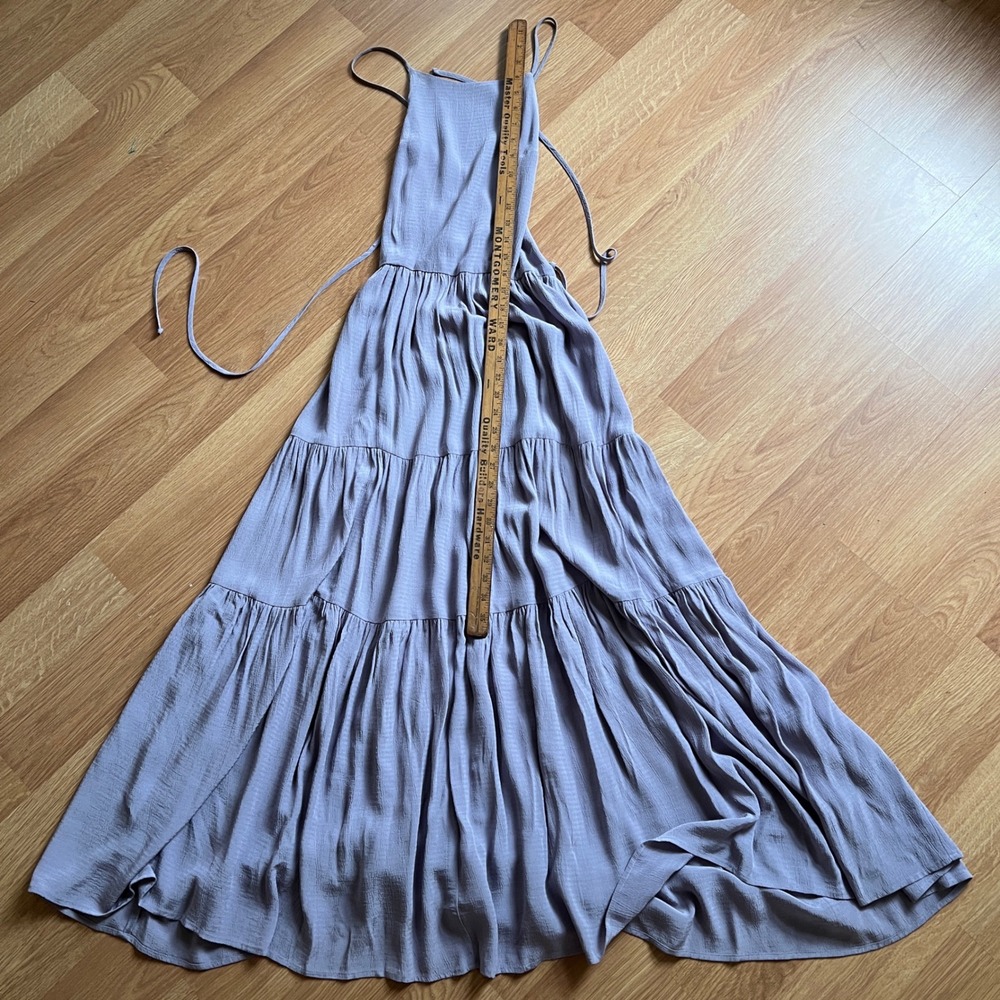 Christy Dawn Delphine Dress Lavender Purple Rayon Tiered Open Back Maxi Small - Picture 10 of 15